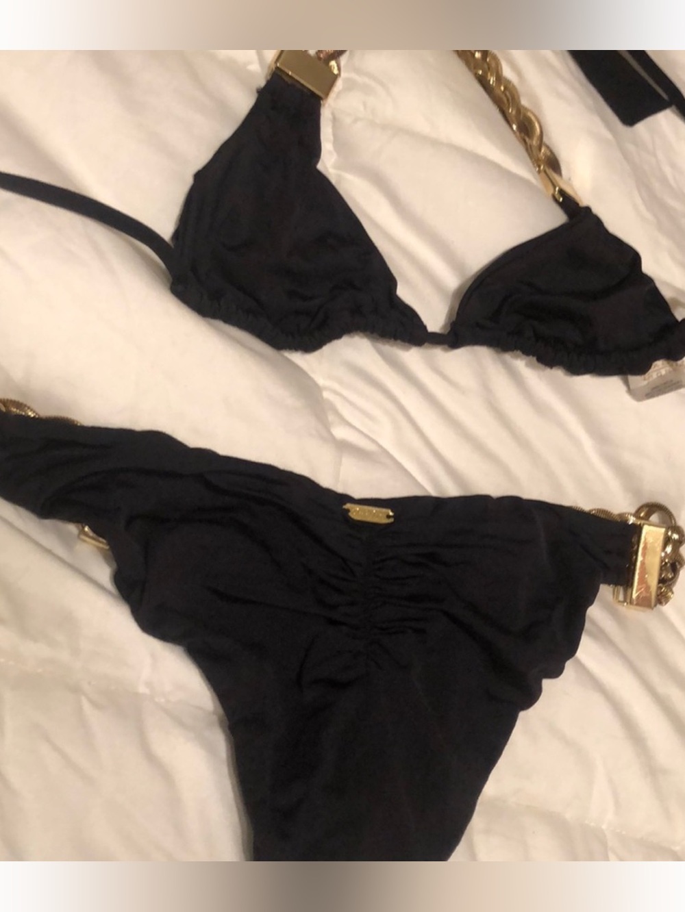 SALE!!!!!! Beach Bunny Black and Gold Bikini - Picture 6 of 6
